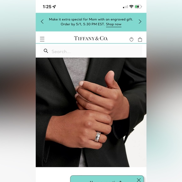 🪺Tiffany & Co. 1837 Collection Size 7 Sterling Silver Ring - Picture 10 of 12